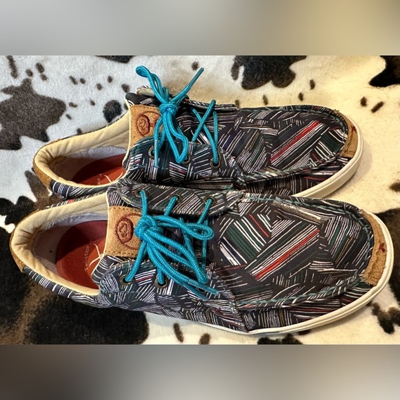 Twisted X Women's Hooey Looper Sneakers Size 9.5 - GREY/MULTI Canvas - Picture 6 of 8